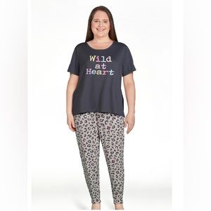 NWT  secret Treasures wild at heart cheetah Pj set 3X